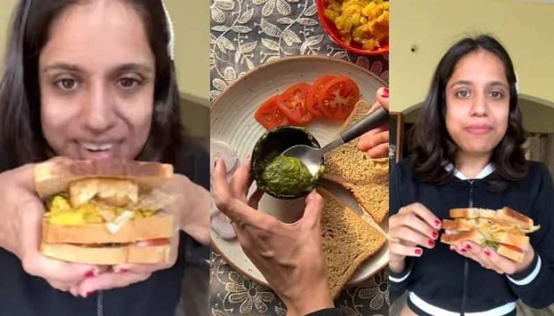 Food blogger makes golgappa sandwich in viral video