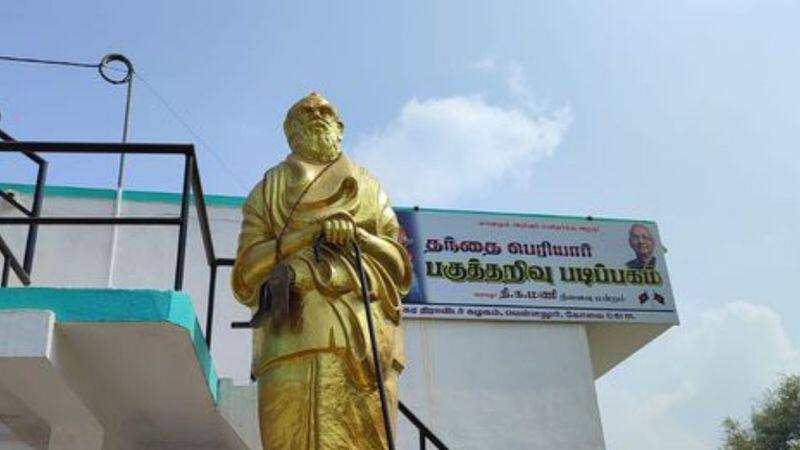 Dravida party president ki veeramani about kovai vellalur periyar statue issue