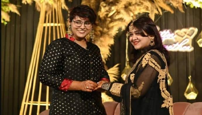 LGBTQ marriage: সমাজের চোখে চোখ রেখে একসঙ্গে চলার প্রতিশ্রুতি, আংটি বদল দুই বঙ্গতনয়ার