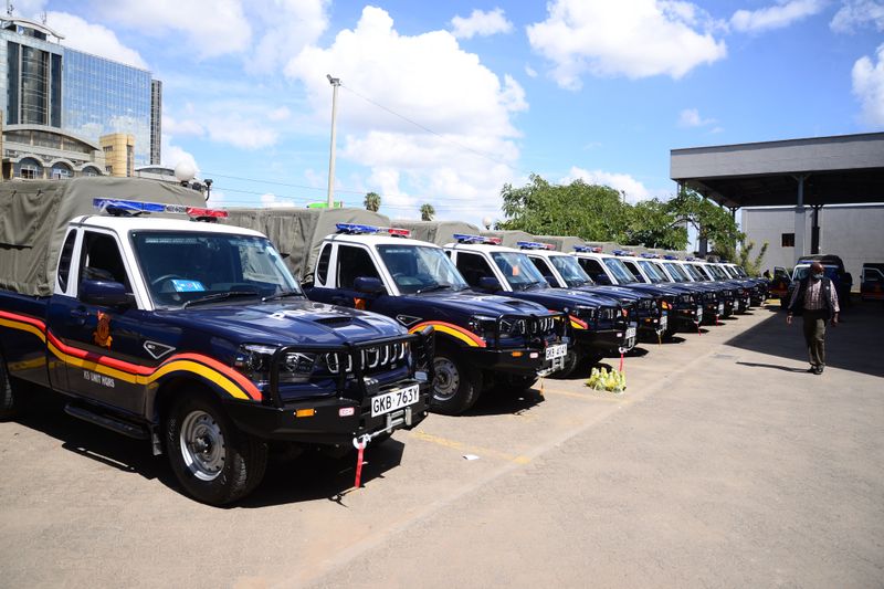 Anand Mahindra share images fleet of Mahindra Scorpio SUVs as Nairobi police vehicles