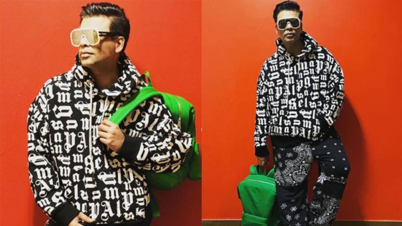 Karan Johar ने कंधे पर बैग टांग अजीबोगरीब ड्रेस में शेयर की फोटो, यूजर बोला  सारे कॉलेज बंद हो चुके हैं भाई