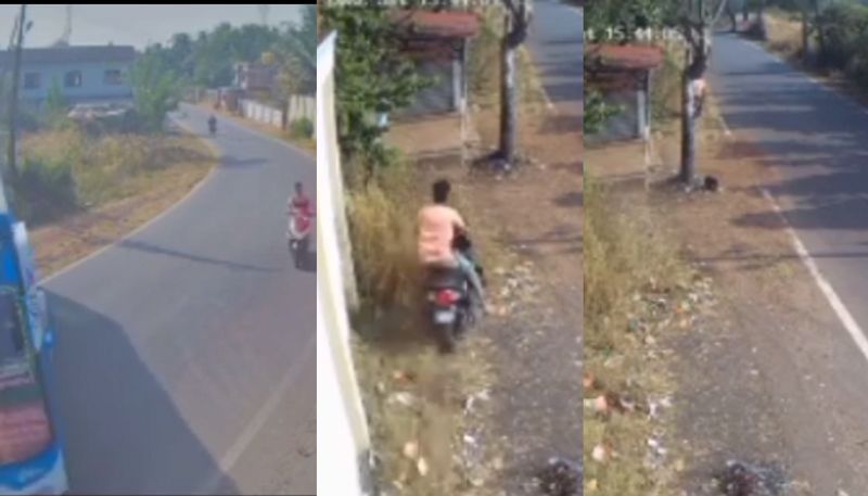 bike rider loose control and make minnal murali like ride Viral Video