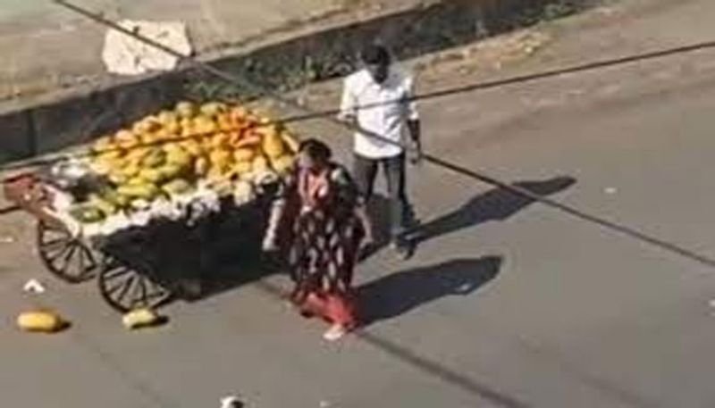 Woman Seen Smacking Papayas After Fruit Vendor's Cart Hits Her Car