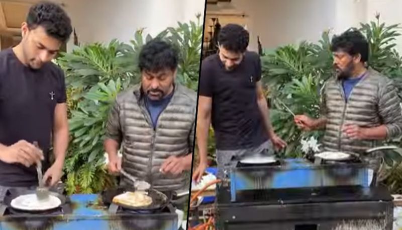 Watch Chiranjeevi, Varun Tej cook delicious dosas for their family; Bhogi celebrations on RCB