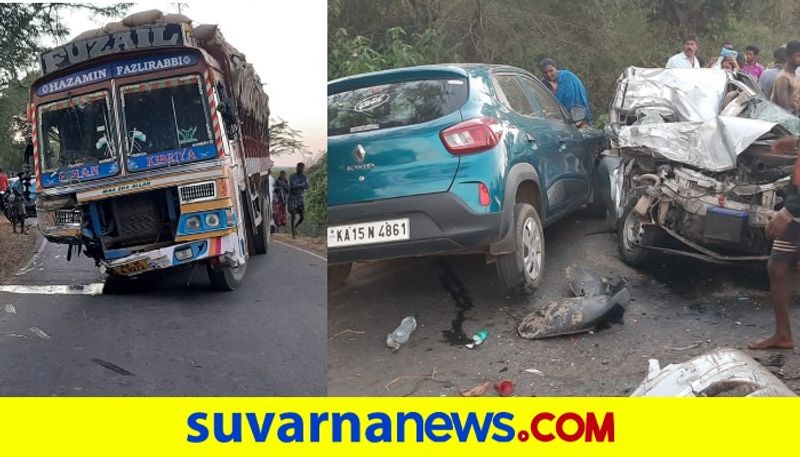 4 Killed in Road Accident at Rattihalli in Haveri gvd