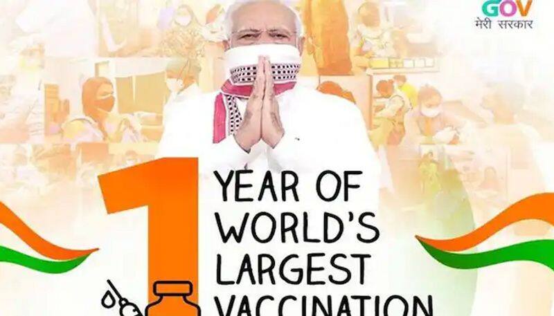 Health Minister Mansukh Mandaviya calls India vaccination drive most successful in the world 1 Year Of Vaccination