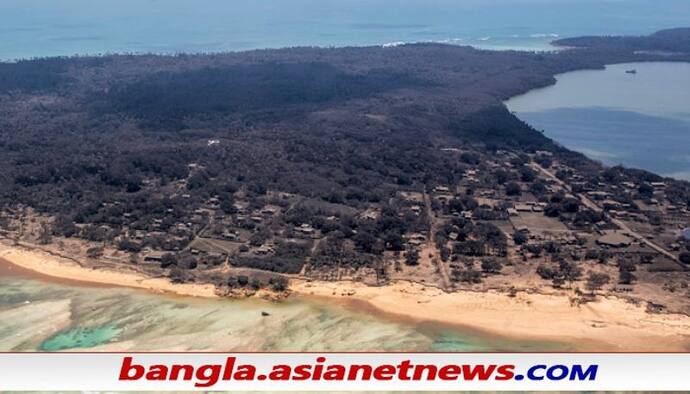 Tsunami-hit Tonga: সমুদ্রের বুক থেকে নিশ্চিহ্ন গোটা দ্বীপ, ক্ষতিগ্রস্ত টোঙ্গার উপগ্রহ ছবি