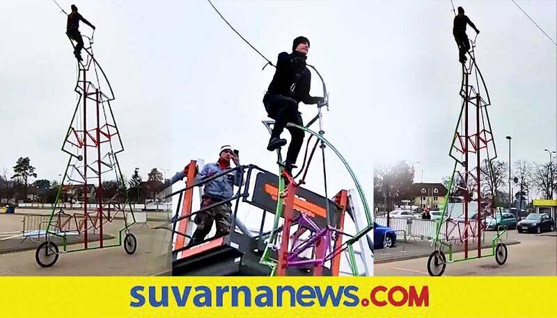 Guinness World Records Man designs tallest rideable bicycle akb