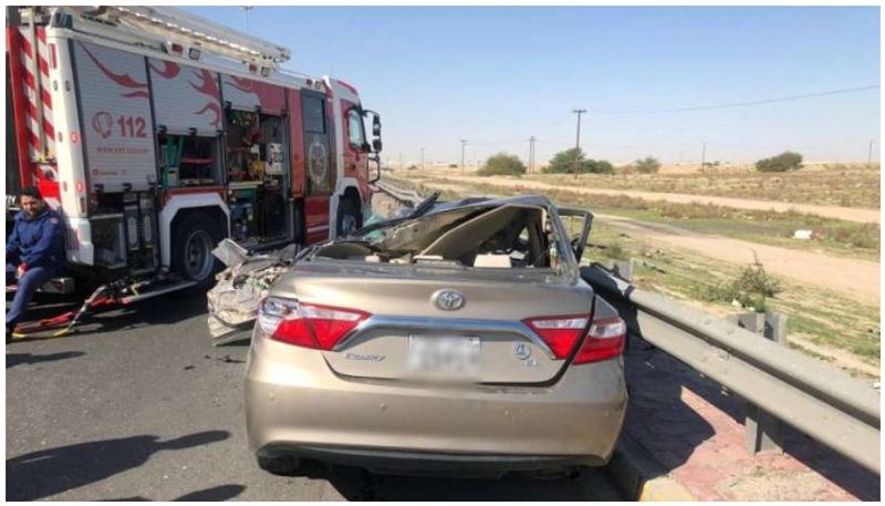 two died in an accident occurred in Kuwait as car overturns