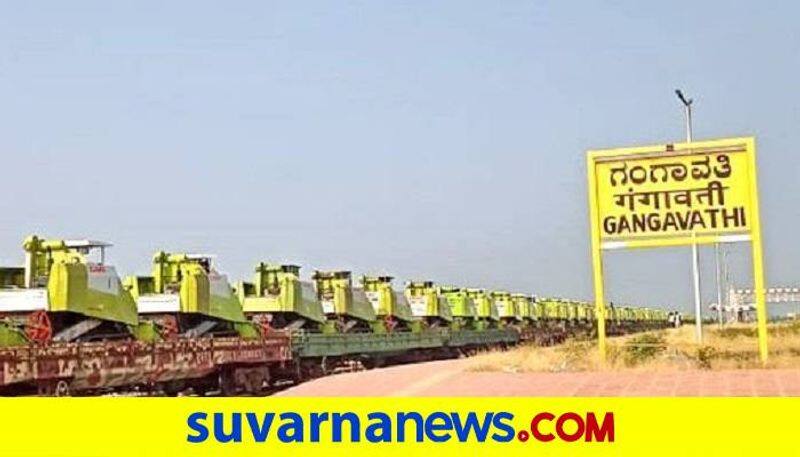 Paddy Crushing Machines Carriers  Transported from Gangavathi to Tamil Nadu grg