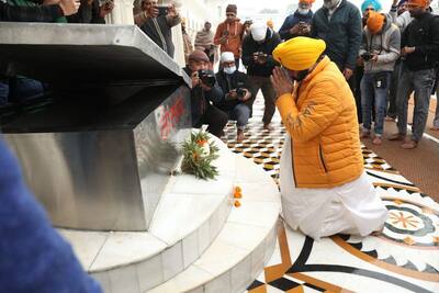 Golden Temple पहुंचे पंजाब में AAP सीएम फेस भगवंत मान..अरदास कर मांगी जीत की दुआ