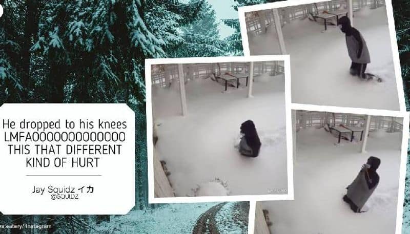 man walking in blizzard to eatery found its closed then he falls to knee