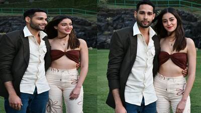 Ananya Pandey ने पहनी ऐसी ड्रेस, हवा चलने पर हुई हालत खराब,  पहनना पड़ा Siddhant Chaturvedi का कोट