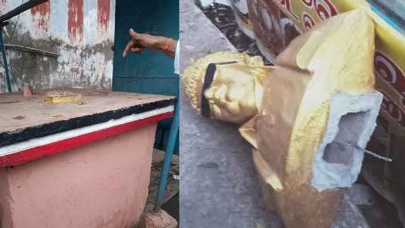 Thanjavur mgr statue damaged..aiadmk police complaint