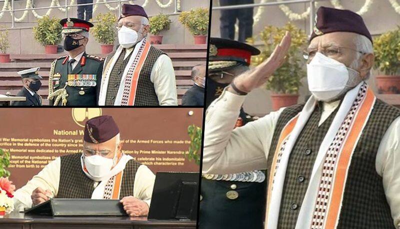 Republic Day 2022 PM Modi dons cap from Uttarakhand stole from Manipur gcw