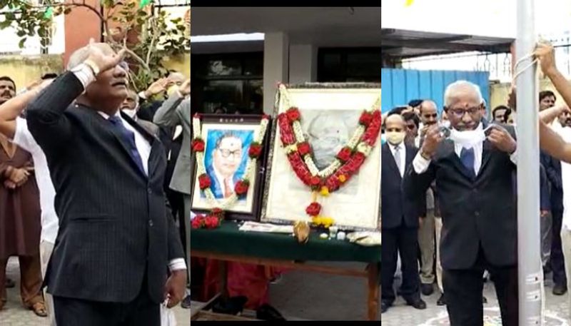 Dr. Ambedkar portrait removal row Protests continue for the fifth day in Karnataka mah