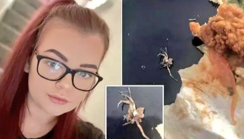 woman complaints that she got spider from online food order