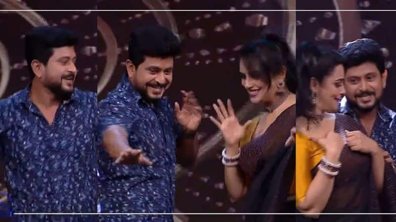 malayalam serial santhwanam fame gireesh nambiar dance with actress swetha menon on comedy stars floor