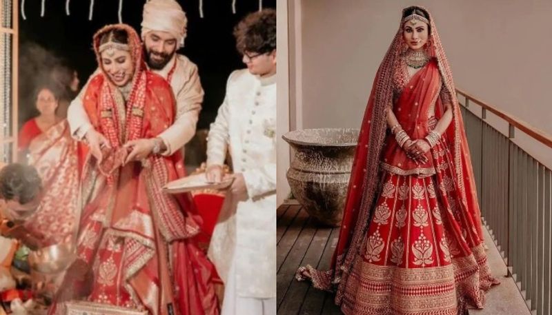 Sabyasachi shares Mouni Roy and Suraj Nambiars wedding pics