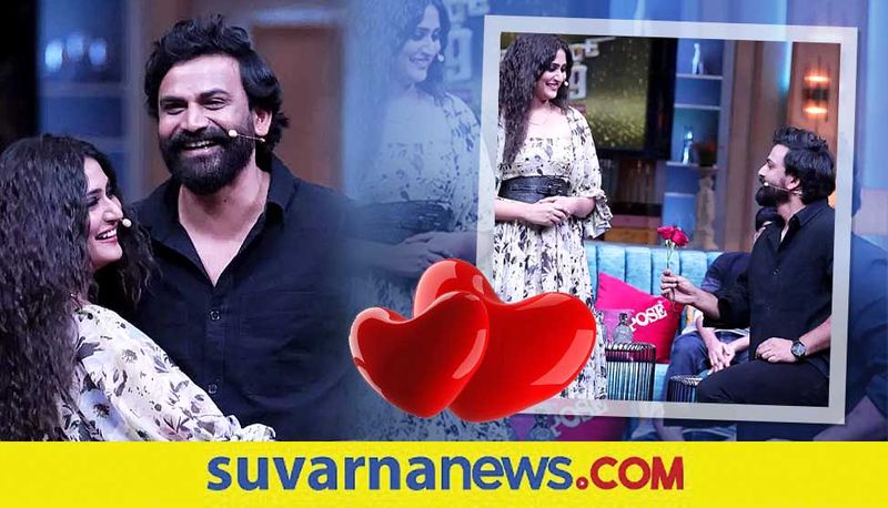 Zee Kannada Golden Gang Amrutha Iyengar proposes Dolly Dhananjay vcs