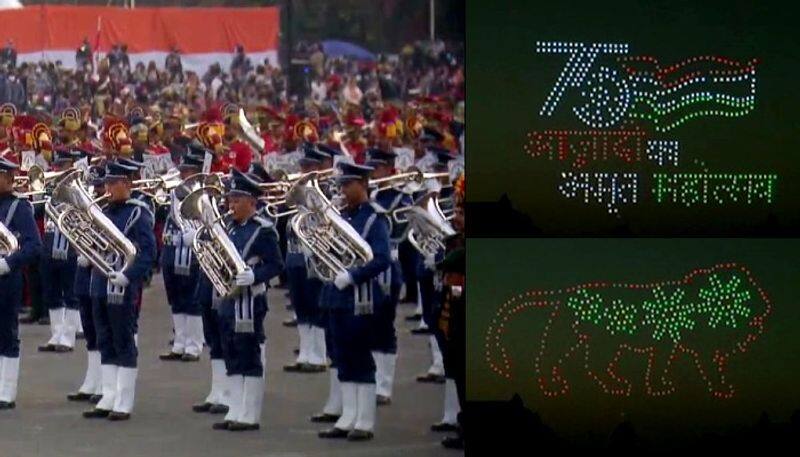 Beating Retreat: Soulful 'Aye Mere Watan Ke Logo', 1000 drones spectacle brings R-Day celebrations to a close