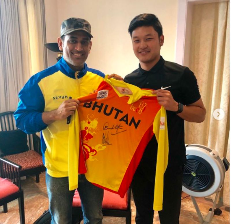 Former India captain Mahendra Singh Dhoni gave a valuable piece of advice to Bhutan all rounder Mikyo Dorji san