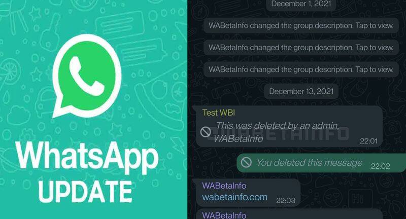 whatsapp group admins able to delete messages for everyone