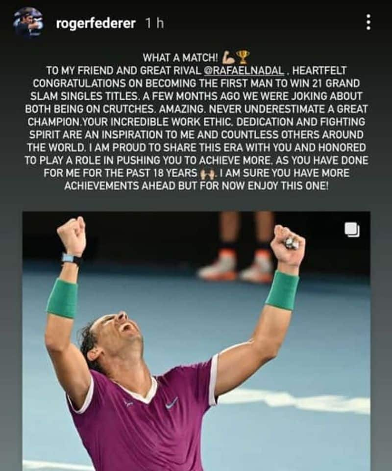 Australian Open Roger Federer and Novak Djokovic sends message to Nadal after record break