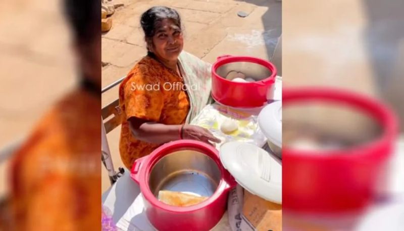 viral video of 63 old woman Sells Idlis And Dosas