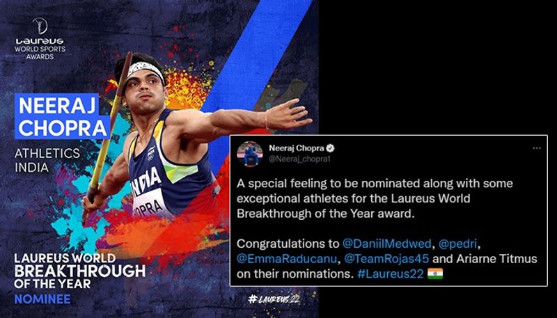 javelin Thrower Neeraj Chopra nominated for Laureus World Breakthrough of the Year Award kvn