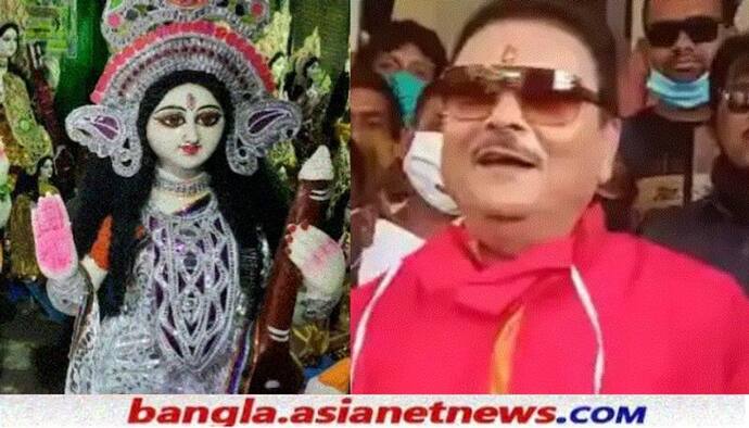 সোনাগাছিতে নিজের রক্ত দিয়ে সরস্বতীর আরাধনায় মদন মিত্র, বিজেপিকে হুঁশিয়ারি তৃণমূল বিধায়কের