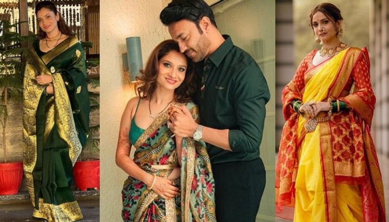 ankita lokhande shares beautiful saree pictures in her instagram page