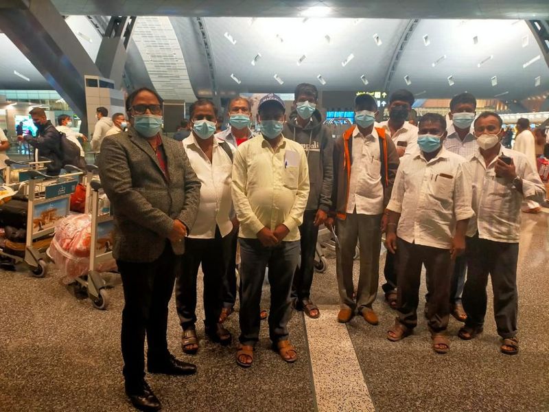 Jobless Kannadigas Stranded in Qatar Arrives To Homeland gow