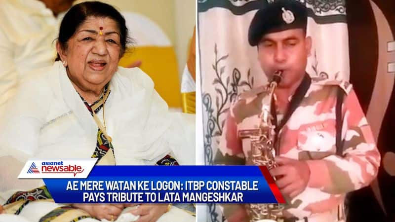 Remembering Lata Mangeshkar: ITBP jawan Aye Mere Watan Ke Logon on saxophone