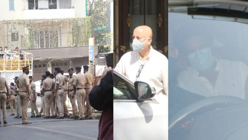 Lata Mangeshkar के घर के बाहर पुलिस बल तैनात, Anupam Kher   Sachin Tendulkar पहुंचे दर्शन करने