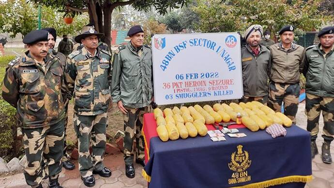 जम्मू-कश्मीर के सांबा में तीन पाकिस्तानी तस्करों का एनकाउंटर,  BSF ने बरामद की 36 किलोग्राम हेरोइन