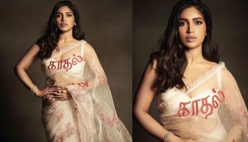 Bhumi Pednekar in love saree photos viral