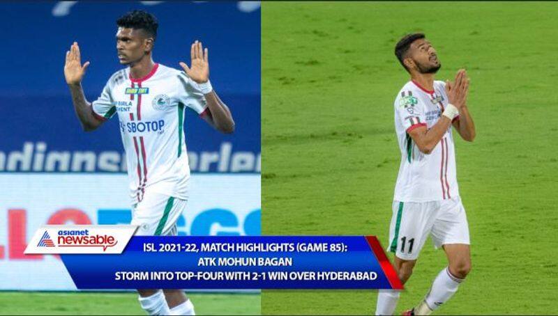 Indian Super League, ISL 2021-22, HFC vs ATKMB Match Highlights (Game 85): ATK Mohun Bagan eclipses 2-1 against Hyderabad FC-ayh