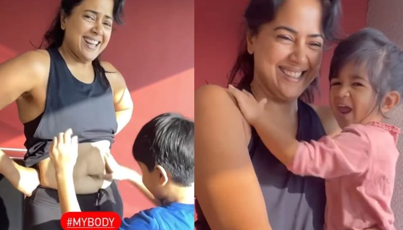 sameera reddy shared body positivity video with children