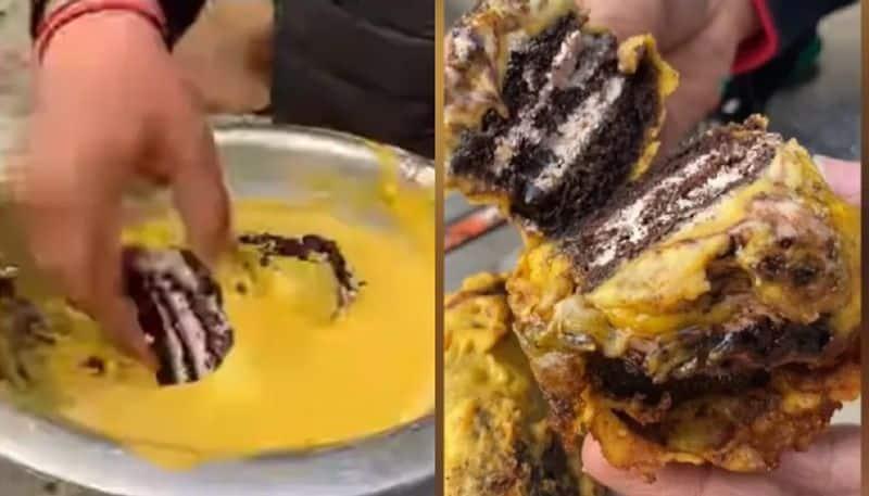 Man makes pakodas with pastries in viral video