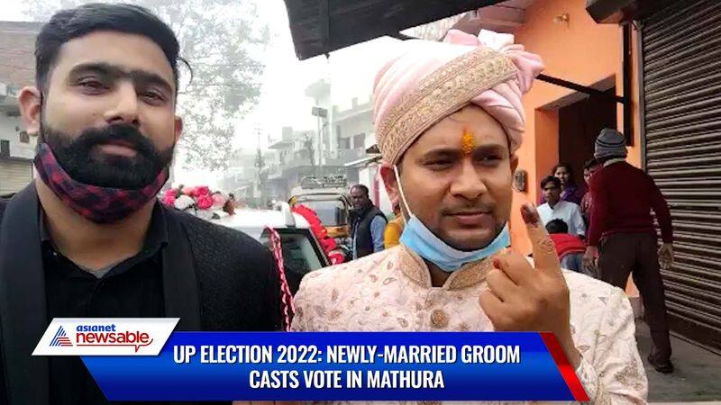 UP Election 2022: Newlywed groom casts vote after wedding dnm