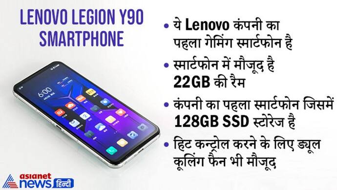 Lenovo Legion Y90 स्मार्टफोन की स्पेसिफिकेशन हुई लीक, मिलेगा 22GB रैम के साथ मिलेंगे कई धांसू फीचर्स