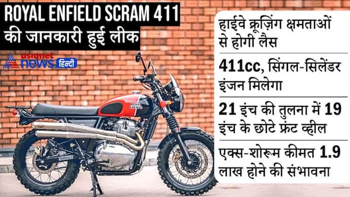 Royal Enfield Scram 411 की लॉन्च से पहले लीक हुई जानकारी, हिमालयन एडीवी की मिलेंगी ये खूबियां