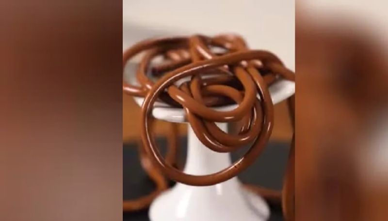 Man Makes Noodles Out Of Chocolate in viral video