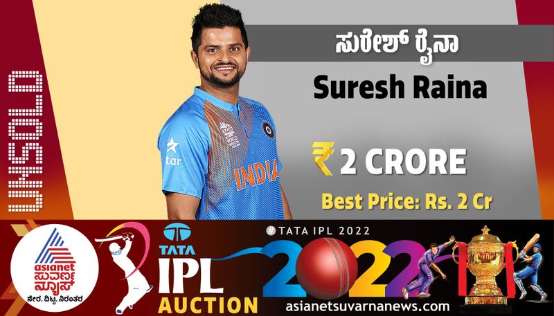 IPL auction 2022 Suresh raina goes unsold for first time list of players details ckm