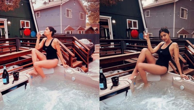 Mamta Mohandas swim suit Photos from big bear California