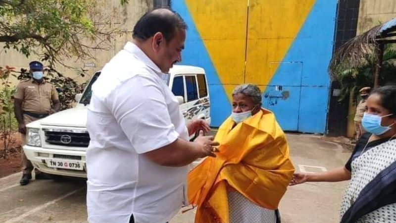 Hostel caretaker Sagayamari who was arrested in the student Lavanya suicide case  was released from the Trichy Central Jail today