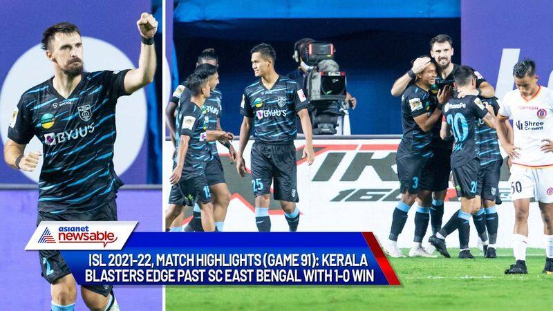 Indian Super League, ISL 2021-22, KBFC vs SCEB Match Highlights (Game 91): Enes Sipovic helps Kerala Blasters blank SC East Bengal 1-0-ayh