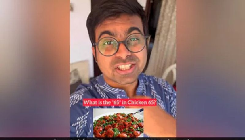 food vlogger reveals interesting fact about chicken 65