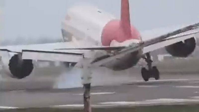 air india pilot landed safely amid eunice storm in UK